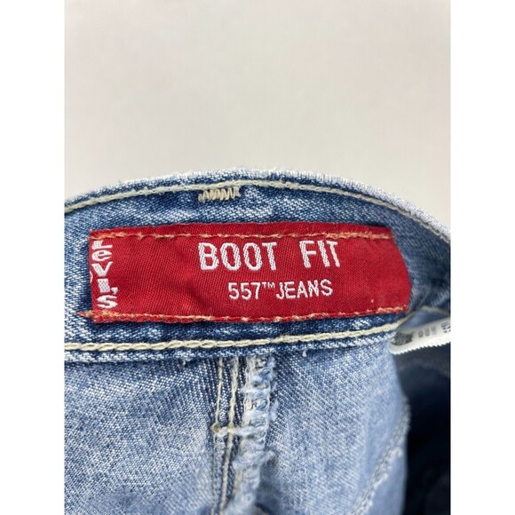 Vintage Levis 557 Jeans Men 34x36 Blue Relaxed Boot Fit Cowboy Y2k - Picture 10 of 15